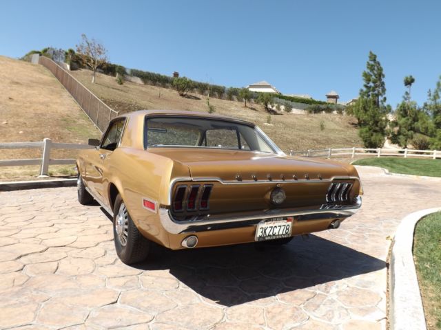 1968 Gold Ford Mustang Coupe