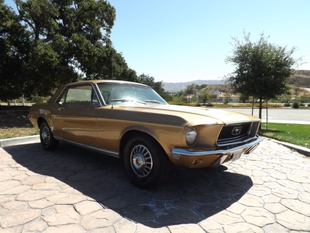 1968 Gold Ford Mustang Coupe
