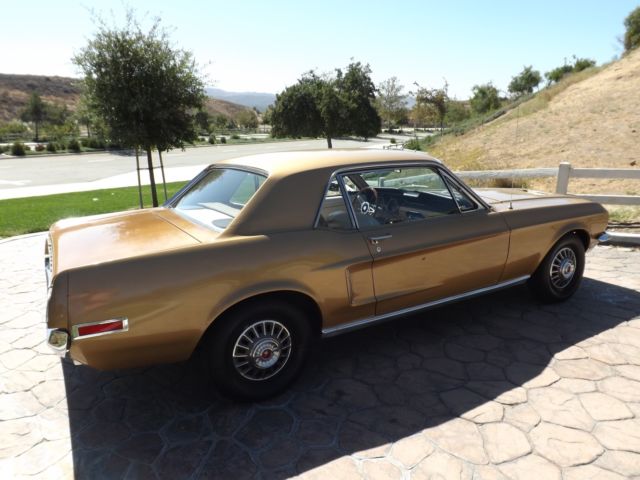 1968 Gold Ford Mustang Coupe