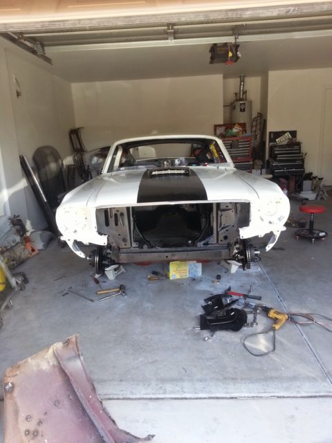 1968 White Ford Mustang Fastback