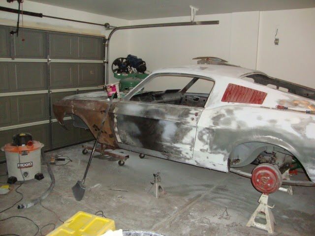 1968 White Ford Mustang Fastback