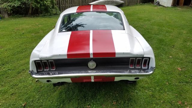 1968 White Ford Mustang Fastback