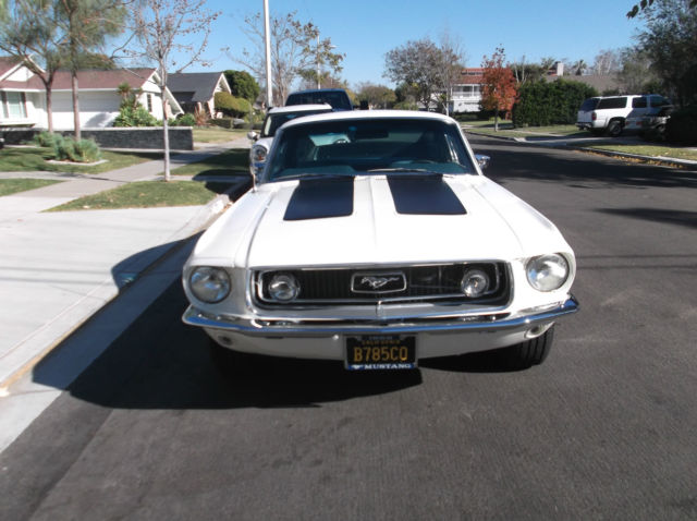 1968 WIMBLEDON WHITE Ford Mustang FASTBACK