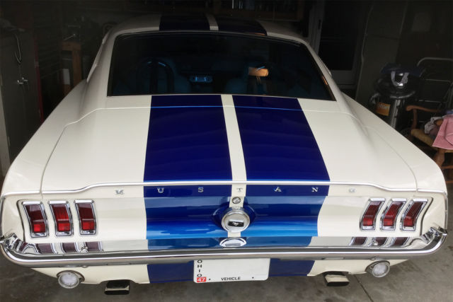 1968 White Ford Mustang Fastback