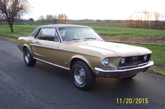 1968 Gold Ford Mustang Coupe