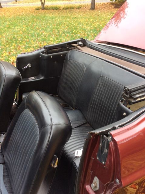 1968 Burgundy Ford Mustang Convertible