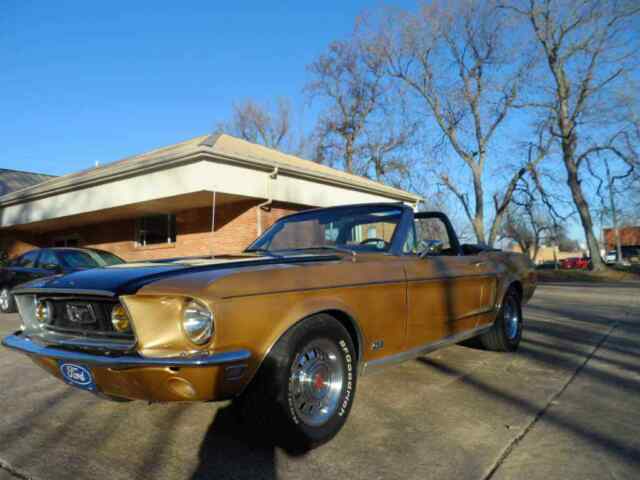 1968 Gold Ford Mustang Convertible