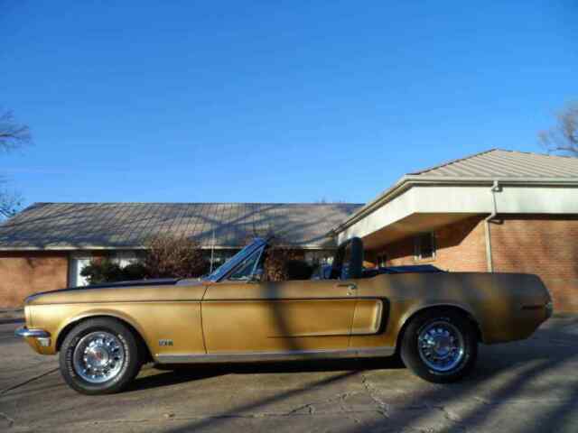 1968 Gold Ford Mustang Convertible