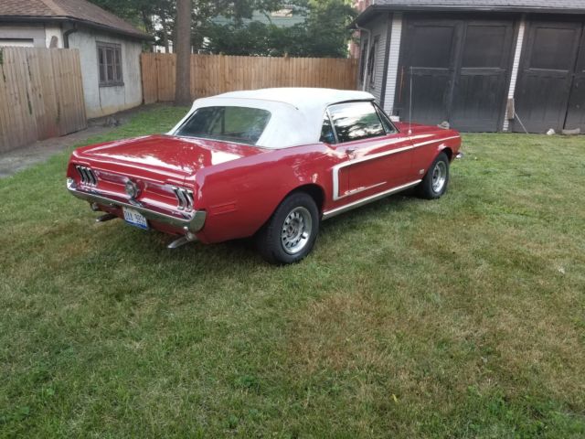 1968 Red Ford Mustang Convertible