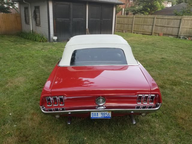 1968 Red Ford Mustang Convertible
