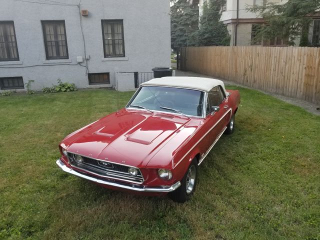 1968 Red Ford Mustang Convertible