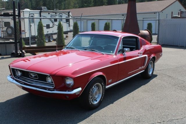 1968 Red Ford Mustang