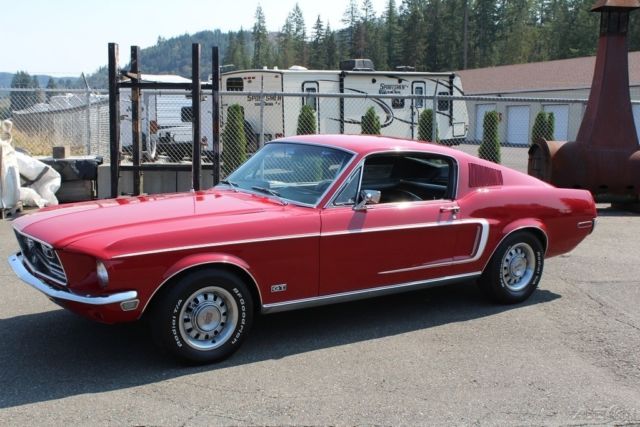 1968 Red Ford Mustang