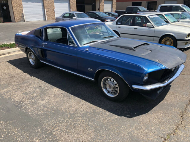 1968 Blue Ford Mustang Fastback