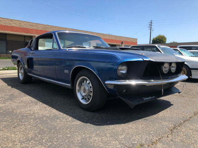 1968 Blue Ford Mustang Fastback