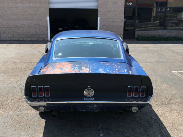 1968 Blue Ford Mustang Fastback