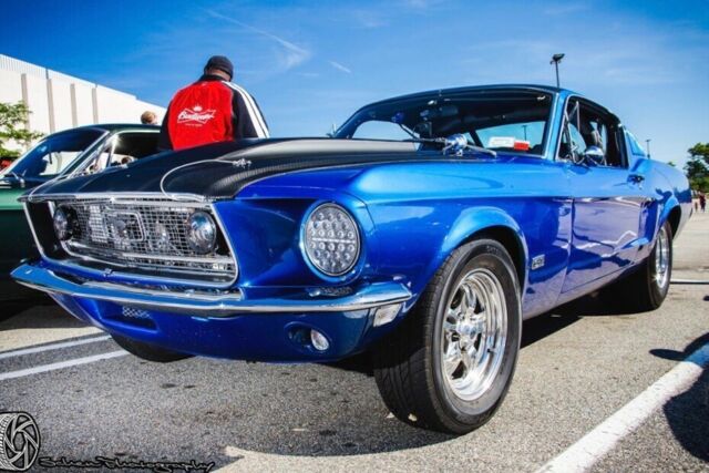 1968 Blue Ford Mustang