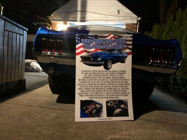 1968 Blue Ford Mustang