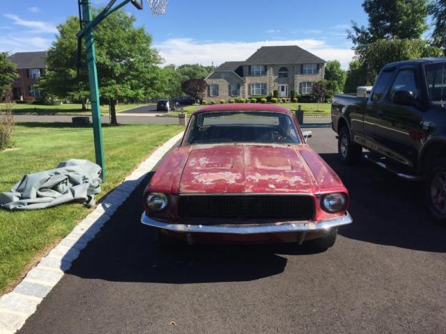 1968 Burgundy Ford Mustang Coupe