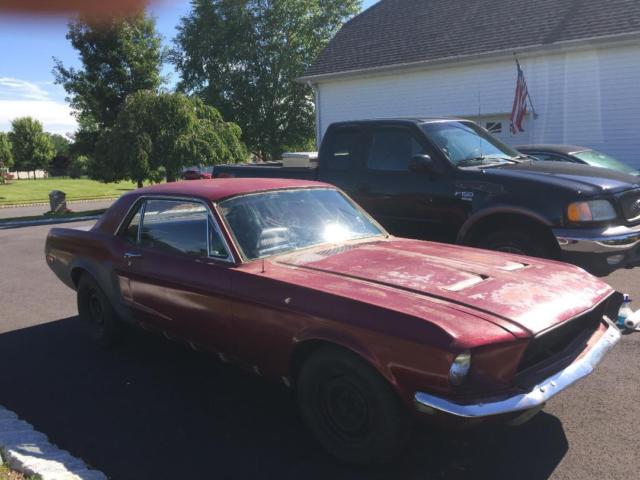 1968 Burgundy Ford Mustang Coupe