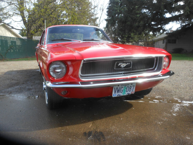 1968 Red Ford Mustang Coupe