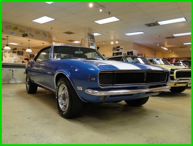 1968 Blue Chevrolet Camaro