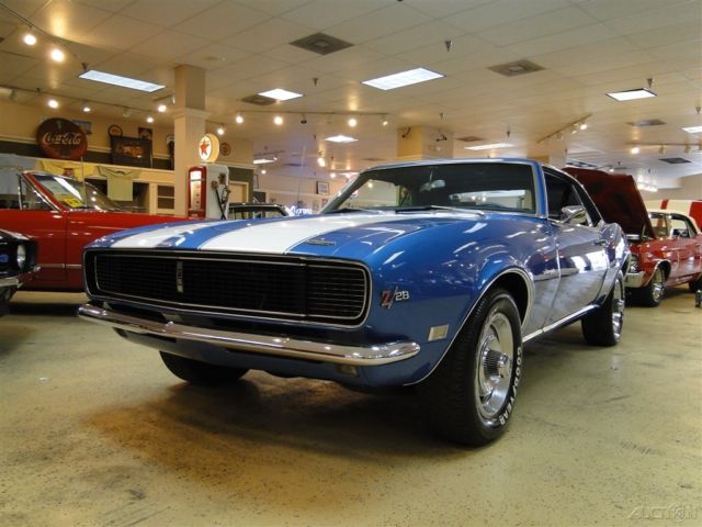 1968 Blue Chevrolet Camaro