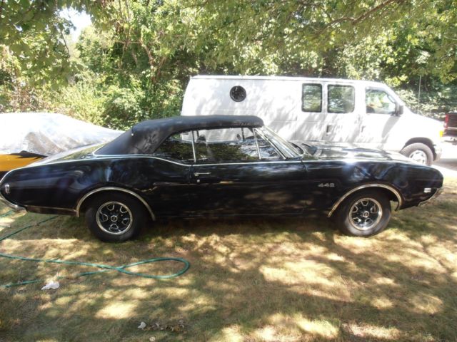1968 Black Oldsmobile 442 Convertible