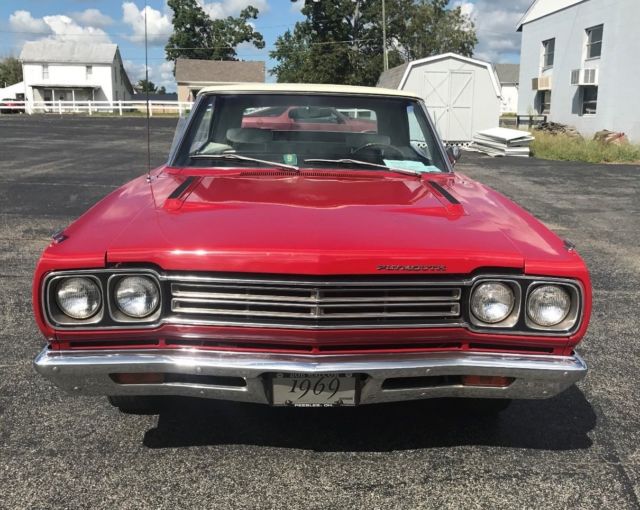 1968 Red Plymouth Road Runner Convertible