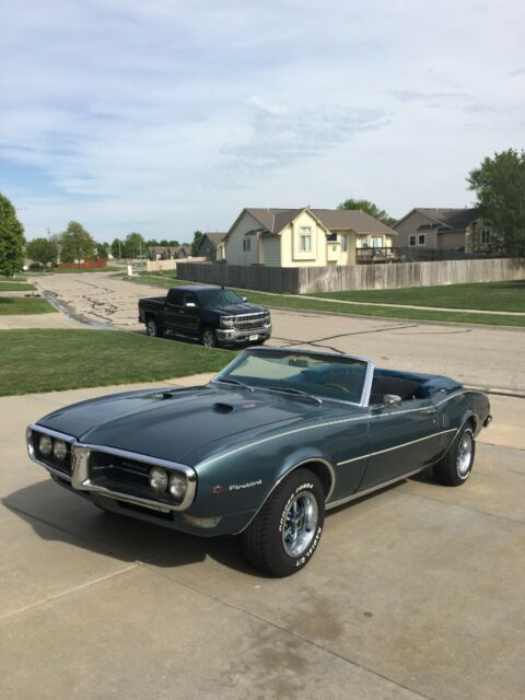 1968 Blue Pontiac Firebird Convertible
