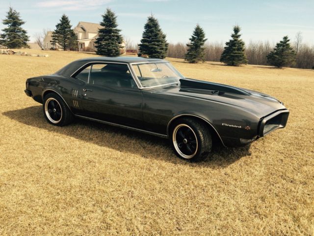 1968 metallic Gray Pontiac Firebird Coupe