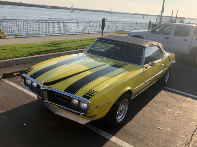 1968 Yellow Pontiac Firebird Convertible