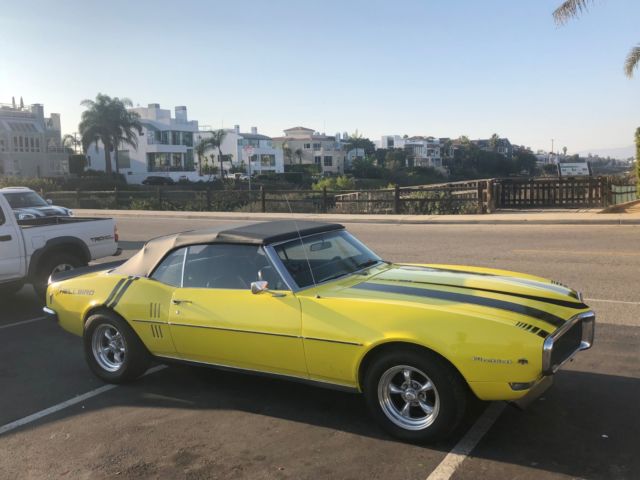 1968 Yellow Pontiac Firebird Convertible