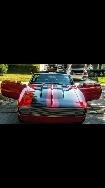 1968 Red Chevrolet Camaro Convertible
