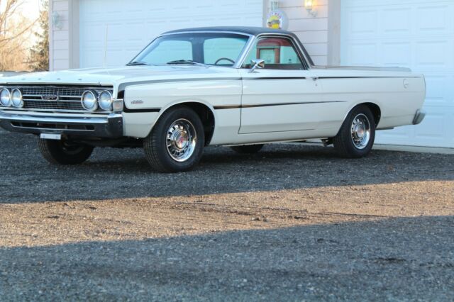 1968 White Ford Ranchero Standard Cab Pickup