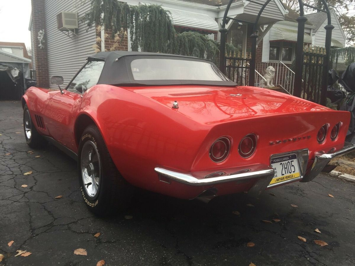 1968 Red Chevrolet Corvette Convertible