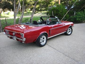 1968 Red Ford Mustang Convertible
