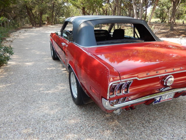 1968 Red Ford Mustang Convertible