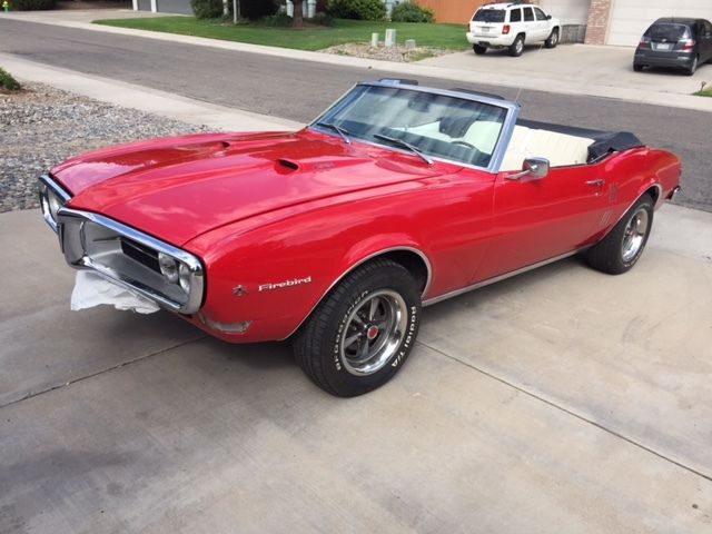 1968 Red Pontiac Firebird Convertible