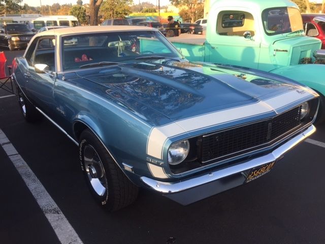 1968 Blue Chevrolet Camaro