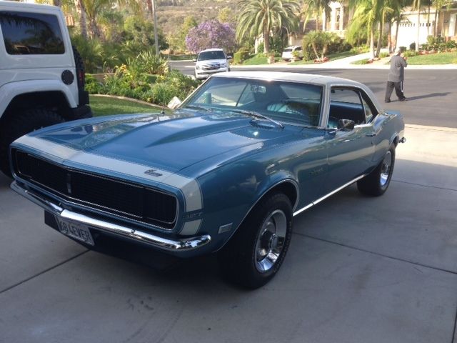 1968 Blue Chevrolet Camaro