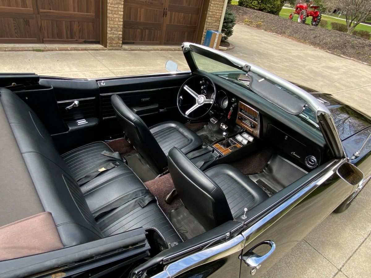 1968 Black Chevrolet Camaro Convertible