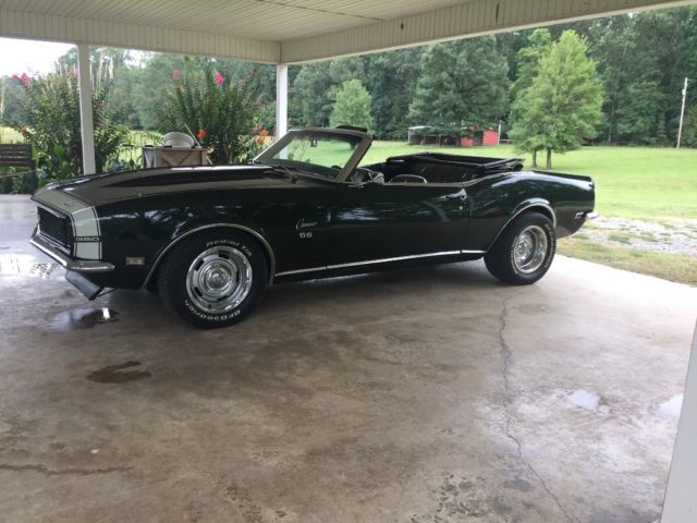1968 Green Chevrolet Camaro Convertible