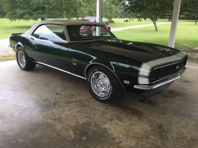 1968 Green Chevrolet Camaro Convertible
