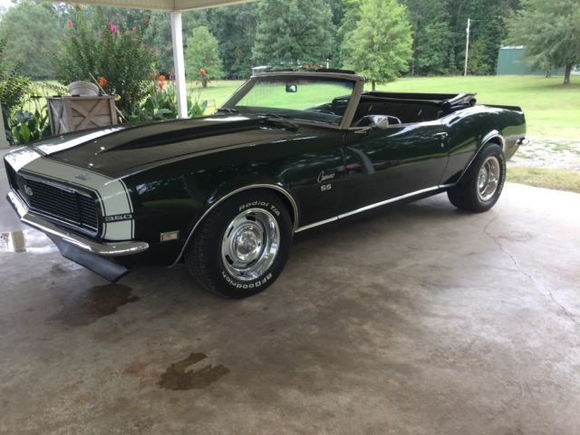 1968 Green Chevrolet Camaro Convertible