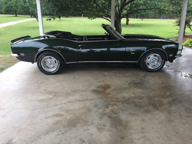 1968 Green Chevrolet Camaro Convertible