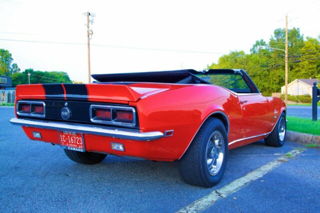 1968 Red Chevrolet Camaro Convertible