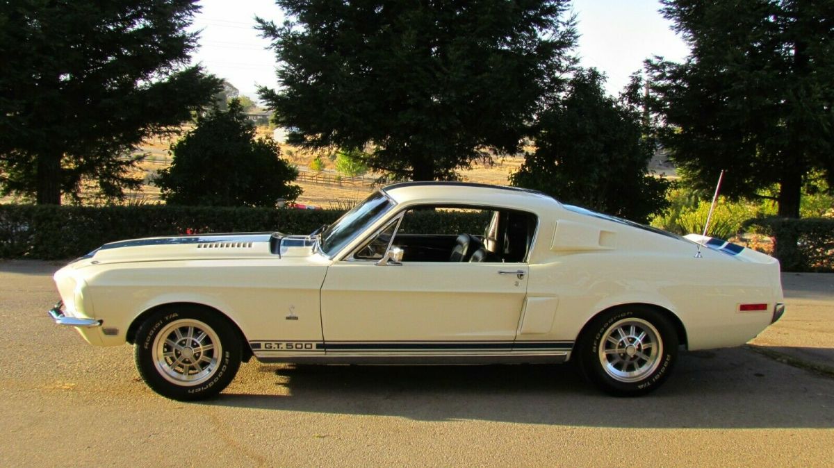 1968 Wimbledon White Ford Mustang Fastback
