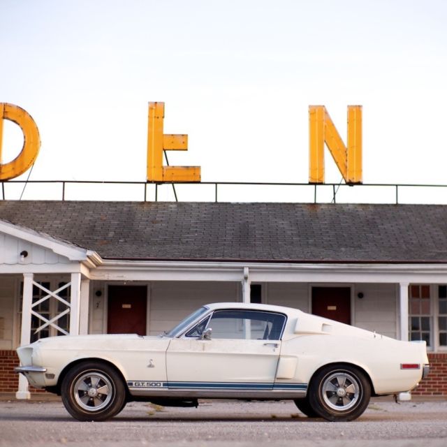 1968 Wimbledon White Ford Shelby Fastback Coupe