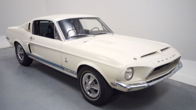 1968 Wimbledon White Ford Shelby Fastback Coupe